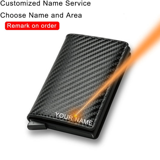 DIENQI Carbon Fiber Card Holder Wallets Men Brand